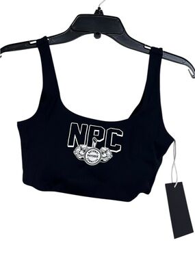 New NPC National Physique Committee Performance Sports Bra in Black